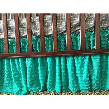 dark green crib skirt