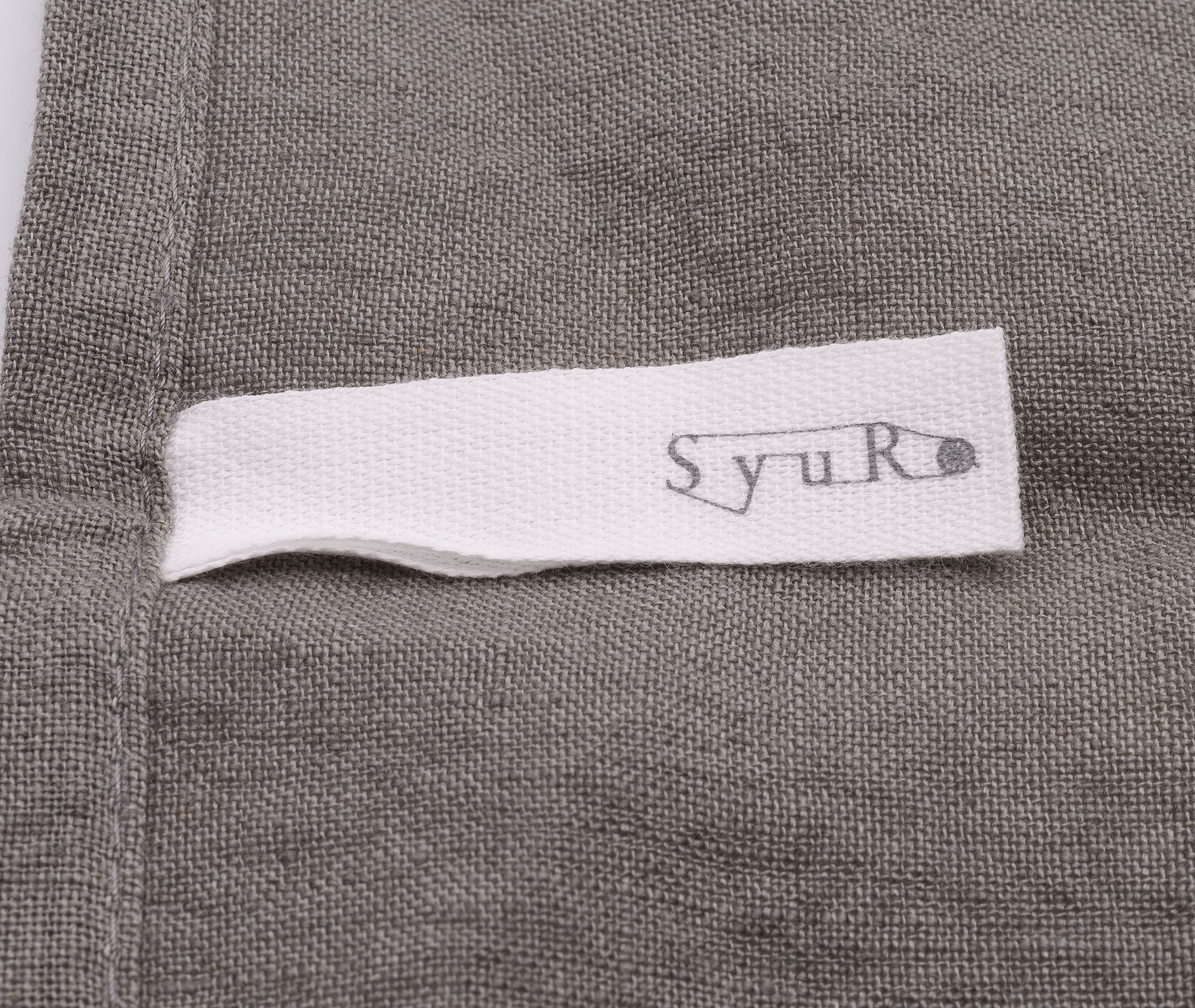 SyuRo - Strofinaccio in lino intrecciato a mano, colore: grigio