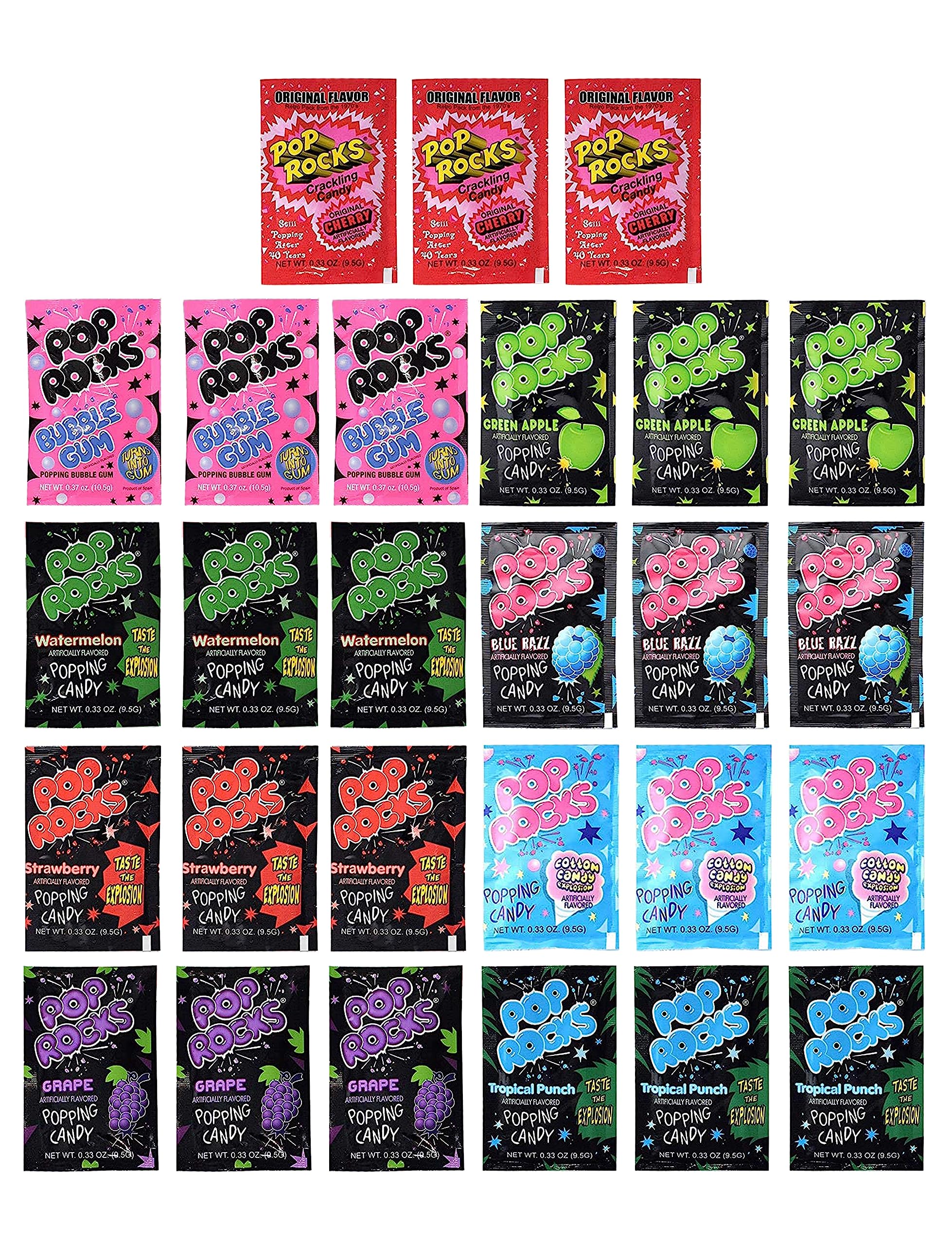 Pop Rocks Pack - 9-Flavor Variety- 27 Piece