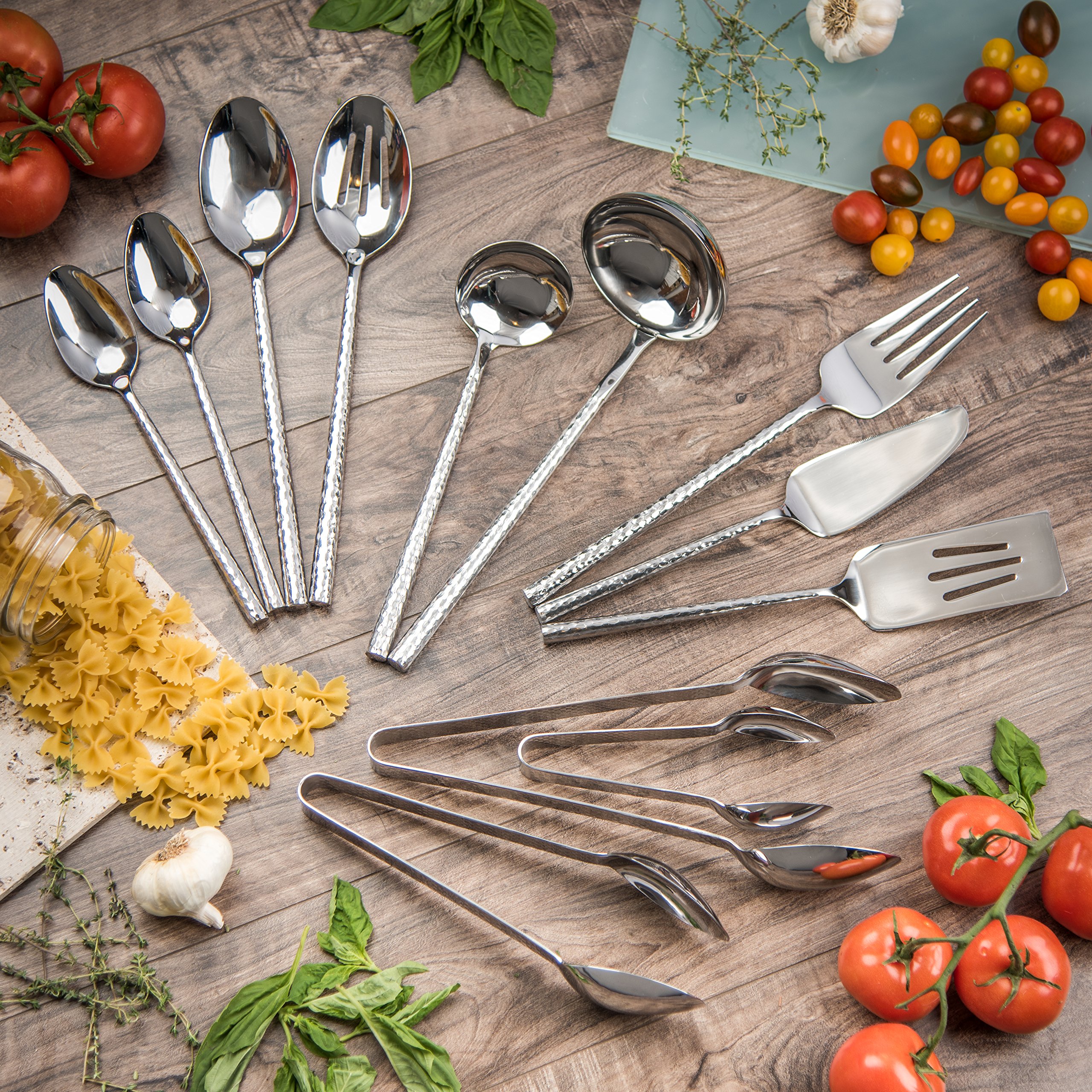 Carlisle 60202 Hammered Stainless Steel Cold Meat Fork, 12"