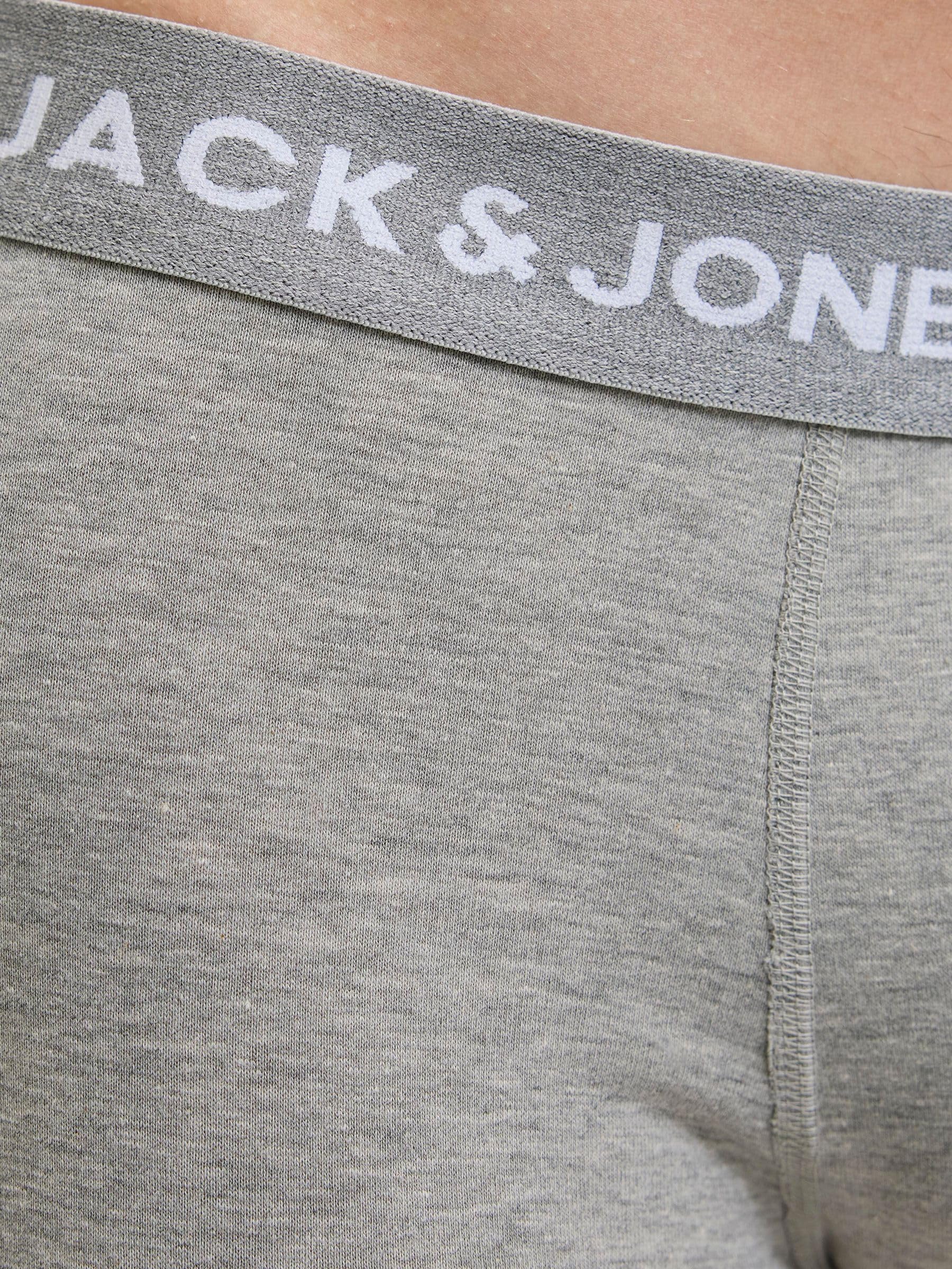 Jack&Jones męskie bokserki JACBASIC Plain Trunks, 5 sztuk, czarne/szczegóły: Black-Navy Blazer-Surf The Web-LGM, M (5 sztuk), czarny, m