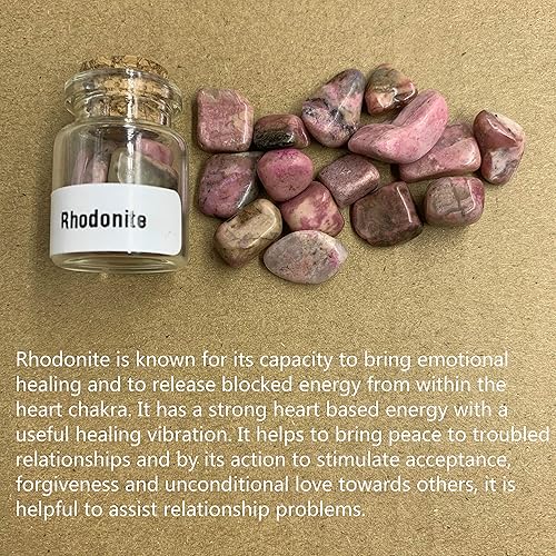 Miniatura 3 de Un juego de 45 piedras preciosas de cristal diferentes en botellas de vidrio, cristales curativos de chakras, cristales de brujería, juego de