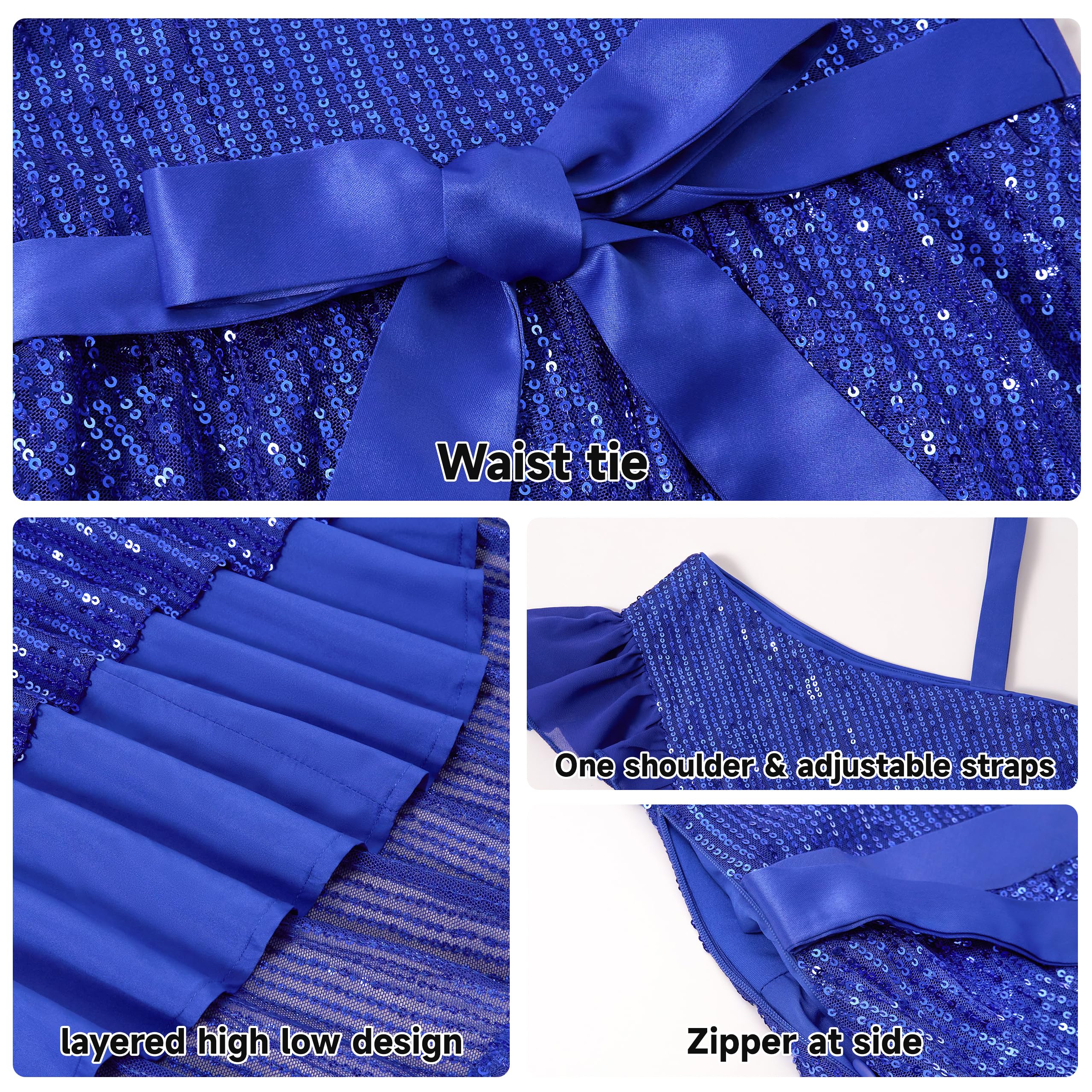 LOLANTA Mädchen Paillettenkleid Elegantes Prinzessin Partykleid Glitzernd Ärmellos Schulterriemen Kleider