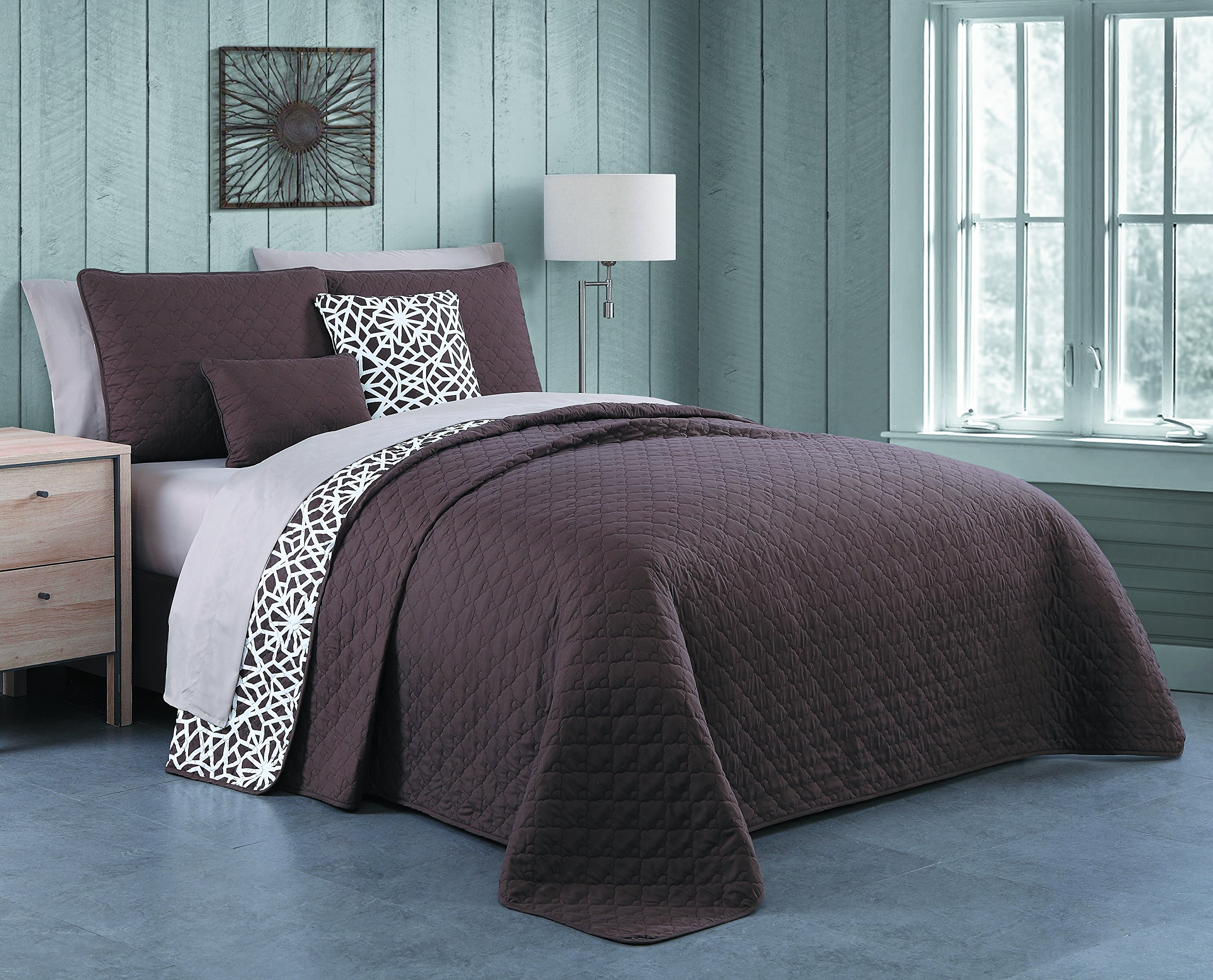 Avondale ManorMEB9QTQUENGHBG Brady Quilt Set, King, Mocha