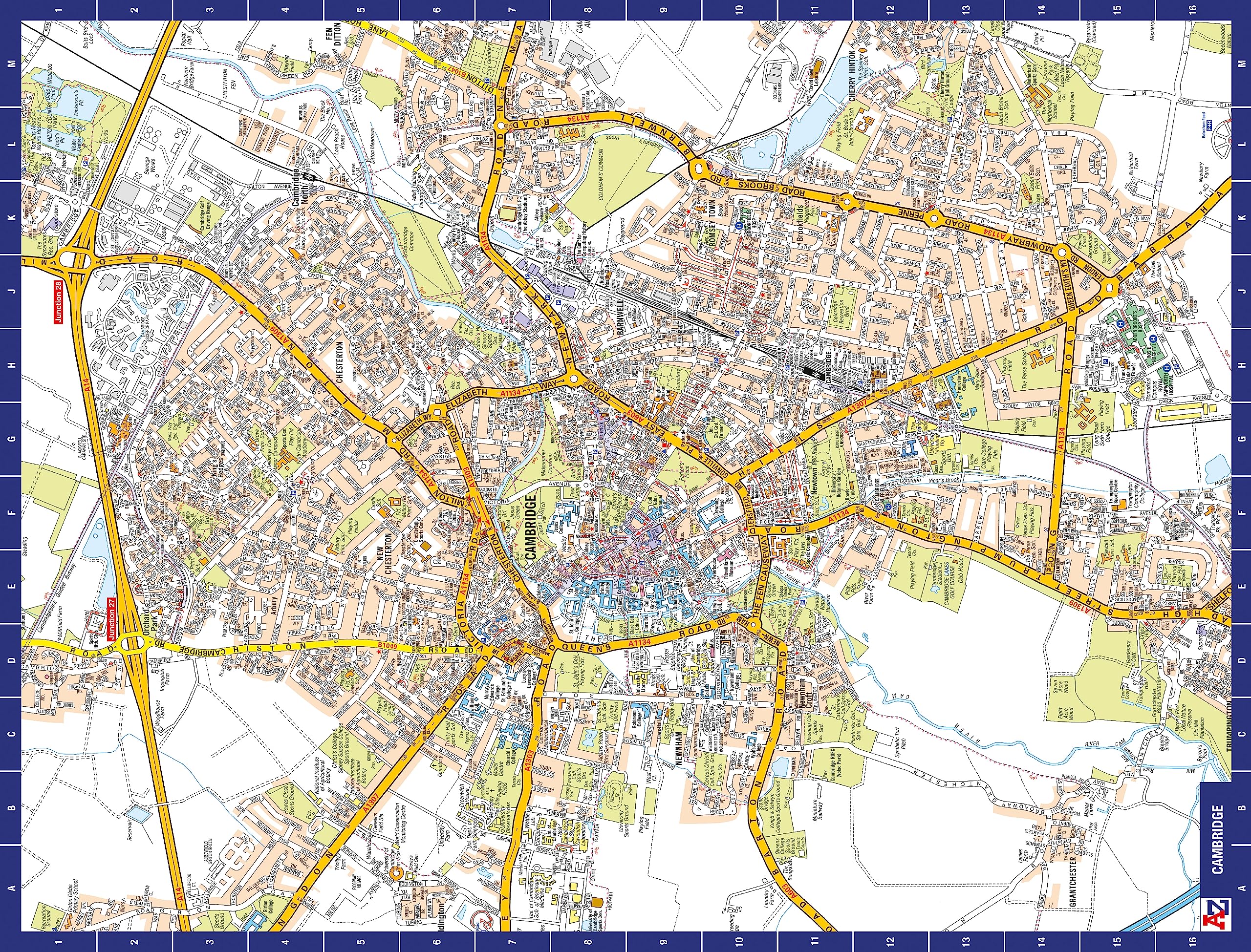 A To Z Map Of Canterbury Puzzle – 1000 Teile Für Erwachsene, Fertiges Maß 66 X 50 Cm, Nostalgische Straßenkarte