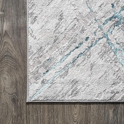 Miniatura 3 de JONATHAN Y SOR201A-210 - Alfombra inclinada moderna abstracta para interiores, transicional, contemporánea, sólida y a rayas, fácil de limpiar,