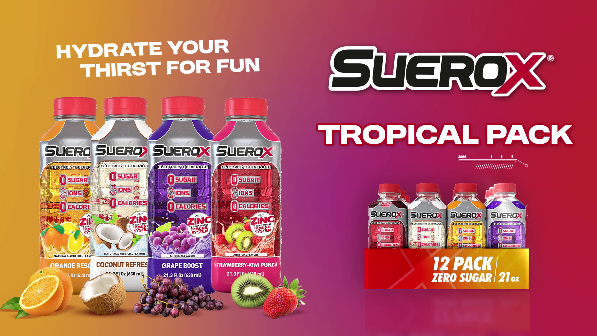 Electrolite Fun Watch Suerox-Electrolyte Beverage-Hydrate you thirst for fun on Amazon Live