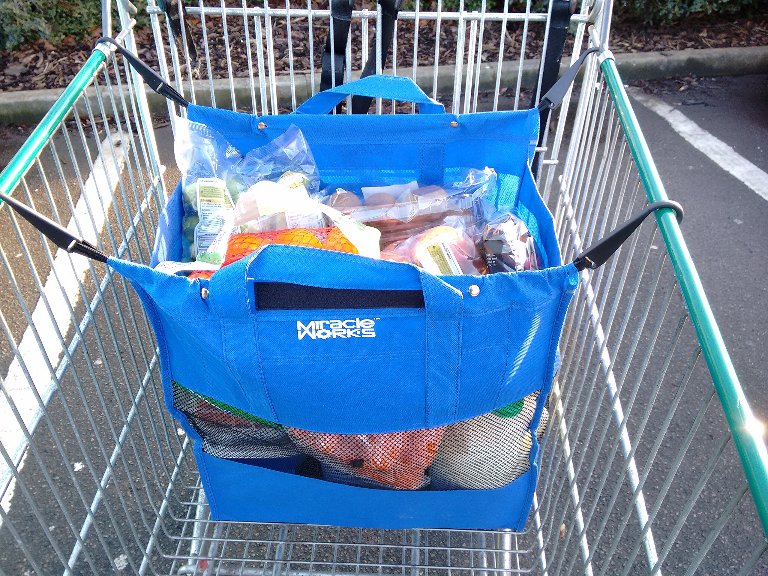 MiracleWorks™ Shopping Trolley Bags - Strong, Reusble, Lightweight (2 Pack)