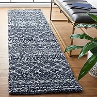 Vista 16 de SAFAVIEH Alfombra 9x12 - Colección Arizona Shag - Grande - Marfil y Beige, Diseño Marroquí Boho, No Desprende Pelo y Fácil de Limpiar, Ideal