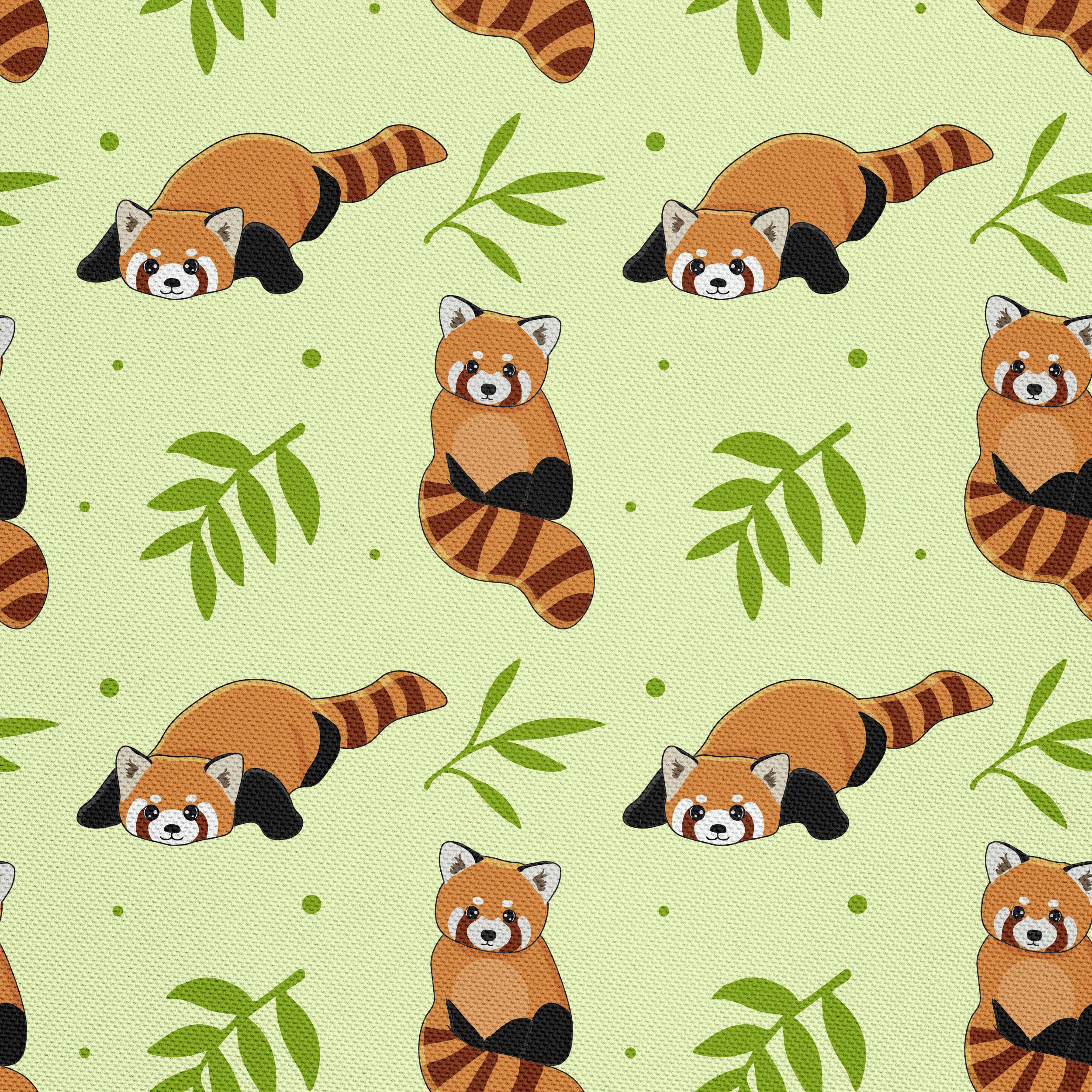 HEKO PANELS Stoff Oxford Wasserdichte Meterware Canvas-Stoff Polyester Stoff Zum Nähen Nähstoffe Möbelstoffe Dekostoffe Wasserabweisend Blickdicht Kleine Panda Katzenbär 5 Meter 155 x 500 cm