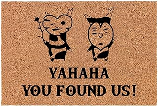 Coir Doormat Front Door Mat New Home Closing Housewarming Gift Yahaha You Found Us Funny Gamer Geek Video Game (30" x 18" Standard)