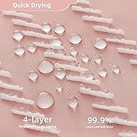 Vista 3 de Cortina de ducha bohemia rosa de tela tejida con borlas blancas, bonita cortina de ducha moderna de granja con textura tufted de chevrón a rayas