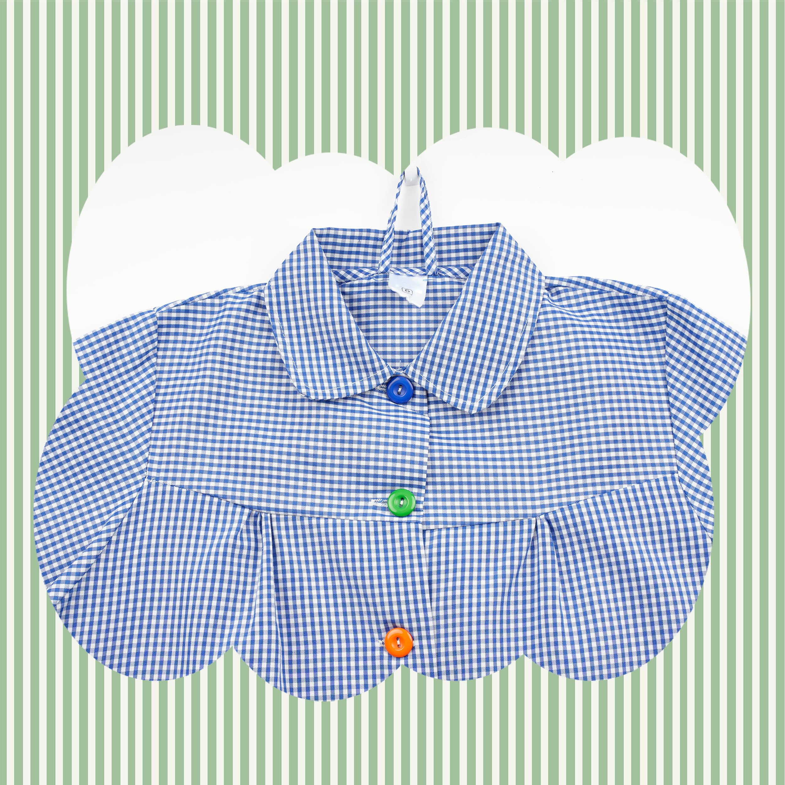 H HANSEL HOME Tablier d'École avec Boutons et Col pour Enfant et Garçon, Tablier Blouse Élastique aux Poignets et au Cou Puor l'École e Artisanat