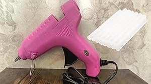 VRB Dec Glue Gun | On-off & LED Light | Repairs Toy, Plastic, wood Products | Easy Grip Glue Gun with sticks for repairing & Home use. (Big Glue Gun without On/Off Button with 5 stick)