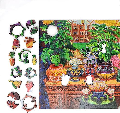 Miniatura 2 de FoxSmartBox - Rompecabezas de madera para adultos, piezas de forma única, fabricado en los Estados Unidos por FoxSmartBox - 275 piezas - Gato en el