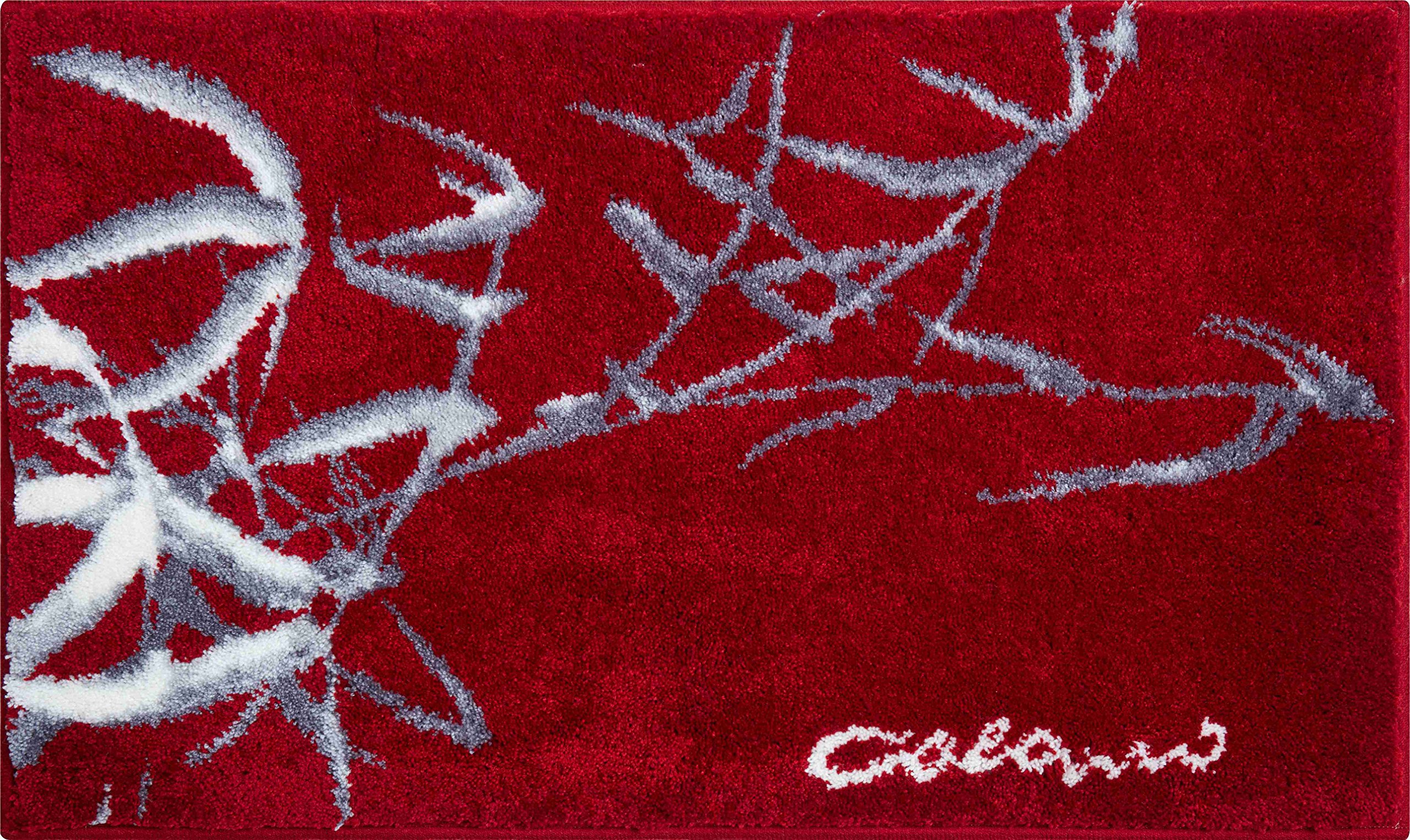 Grund Designerska mata łazienkowa COLANI, ultramiękka i chłonna, antypoślizgowa, 5 lat, Colani 23, mata łazienkowa 70 x 120 cm, czerwona