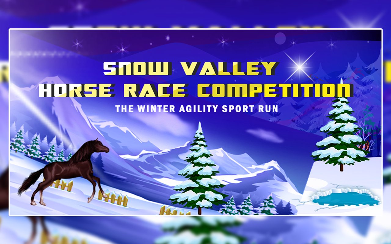 Snow Valley Horse Race Competition : The Winter Agility Sport Run ...