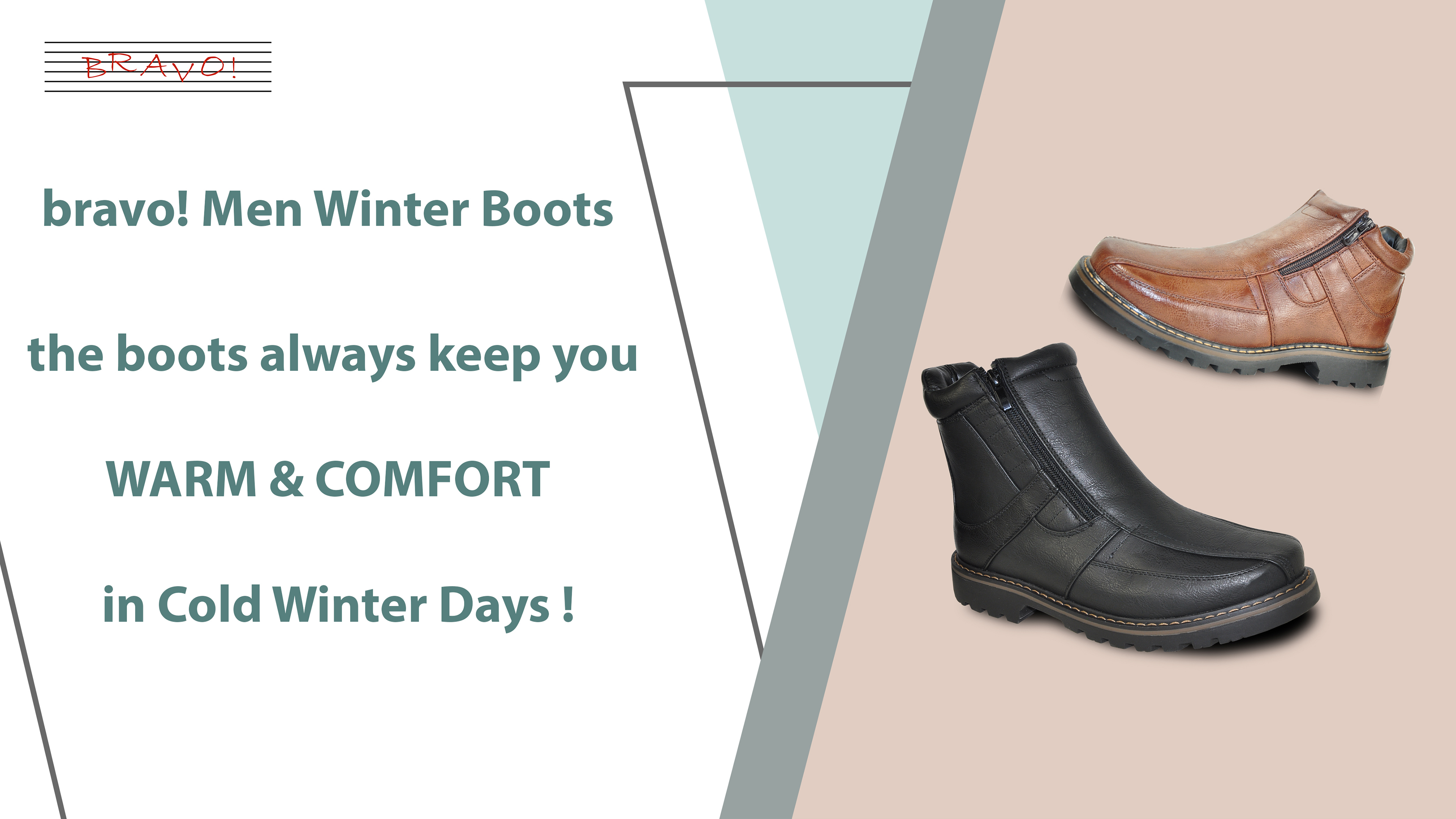 BRAVO MEN BOOT MARK-4 CASUAL WINTER inside FUR BOOT - WATERPROOF BLACK NIB 55$ Amazon.com | bravo! Men Waterproof Winter Boot DEAN-4 with  main image 3