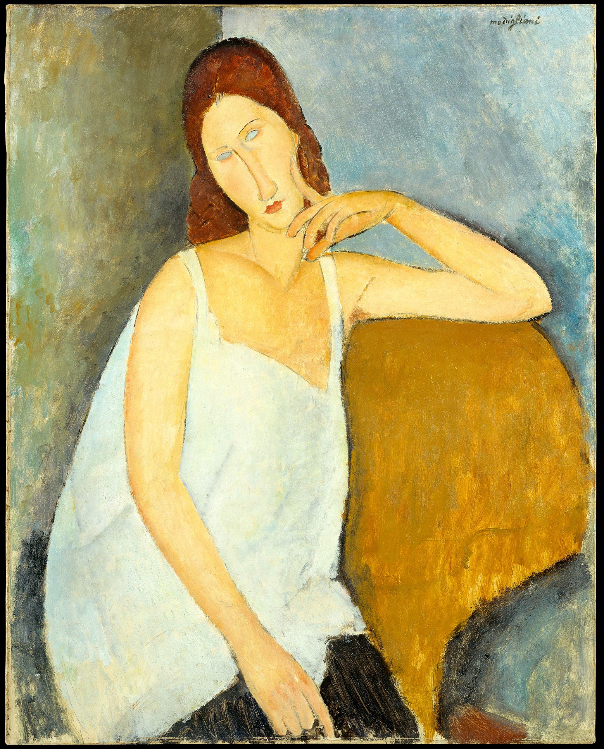 WallBuddy - Juego de 4 cuadros modernos de Amedeo Modigliani con diseño de retrato italiano (4 unidades, 4 carteles), 50 x 70 cm