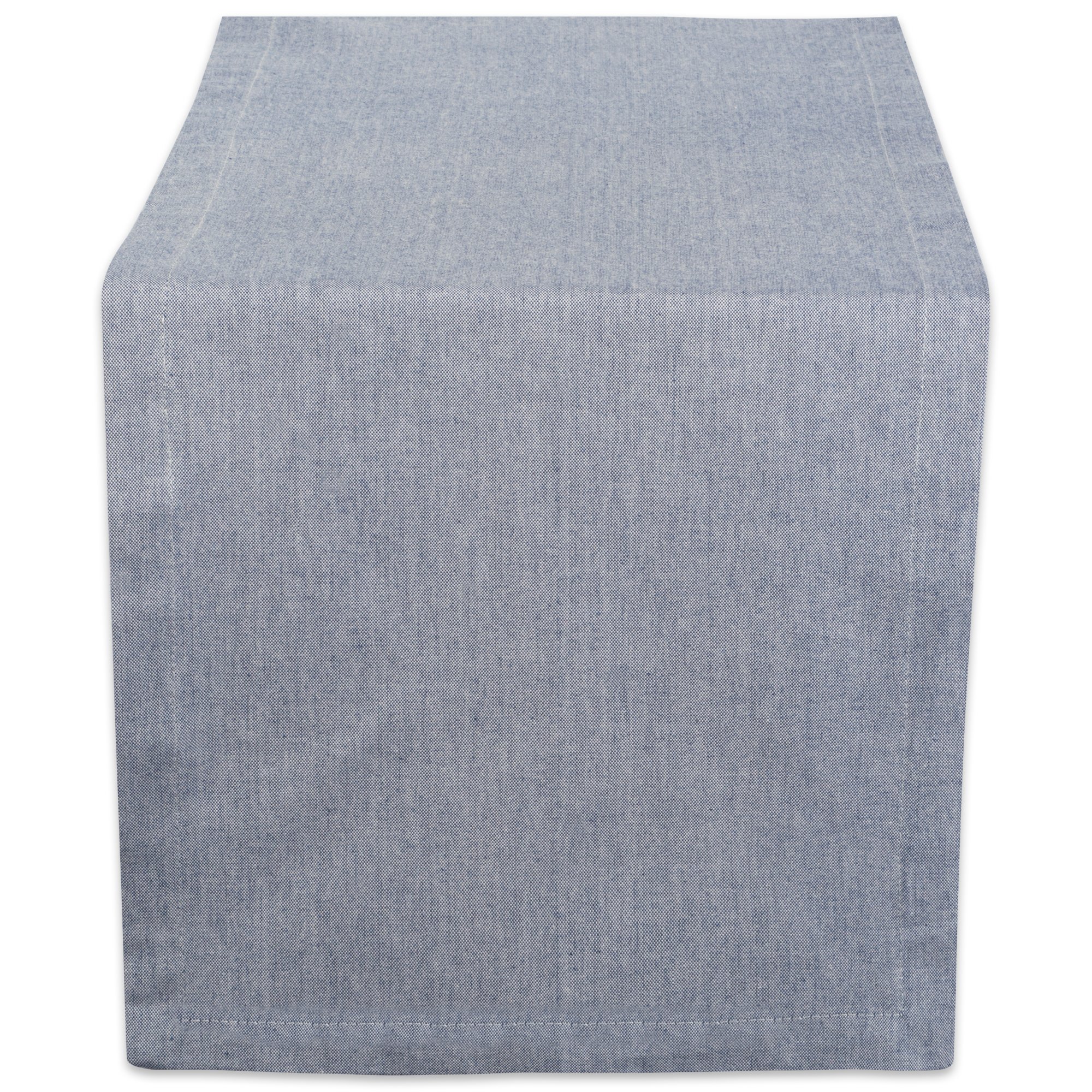 DII CAMZ38722 Solid Chambray, Table Runner 14x108, Chambray Blue