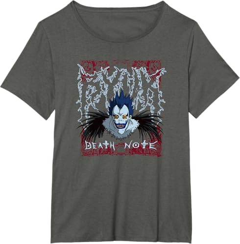 Miniatura 9 de Death Note Heavy Metal Shinigami Ryuk Anime T-Shirt Black,Navy Blue,Asphalt Grey,Dark Heather Grey