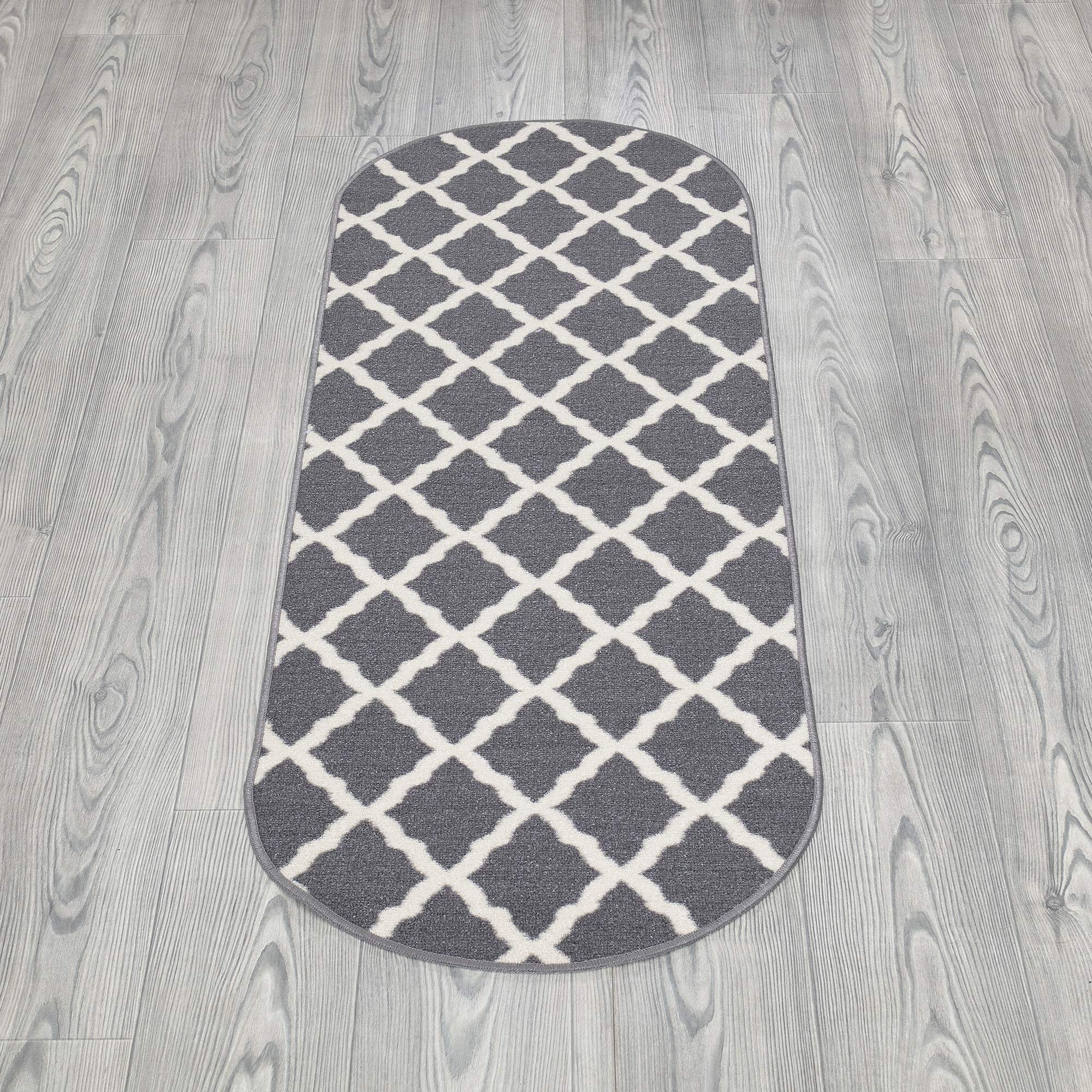 Ottomanson Glamour Collection NonSlip Rubberback Moroccan Trellis