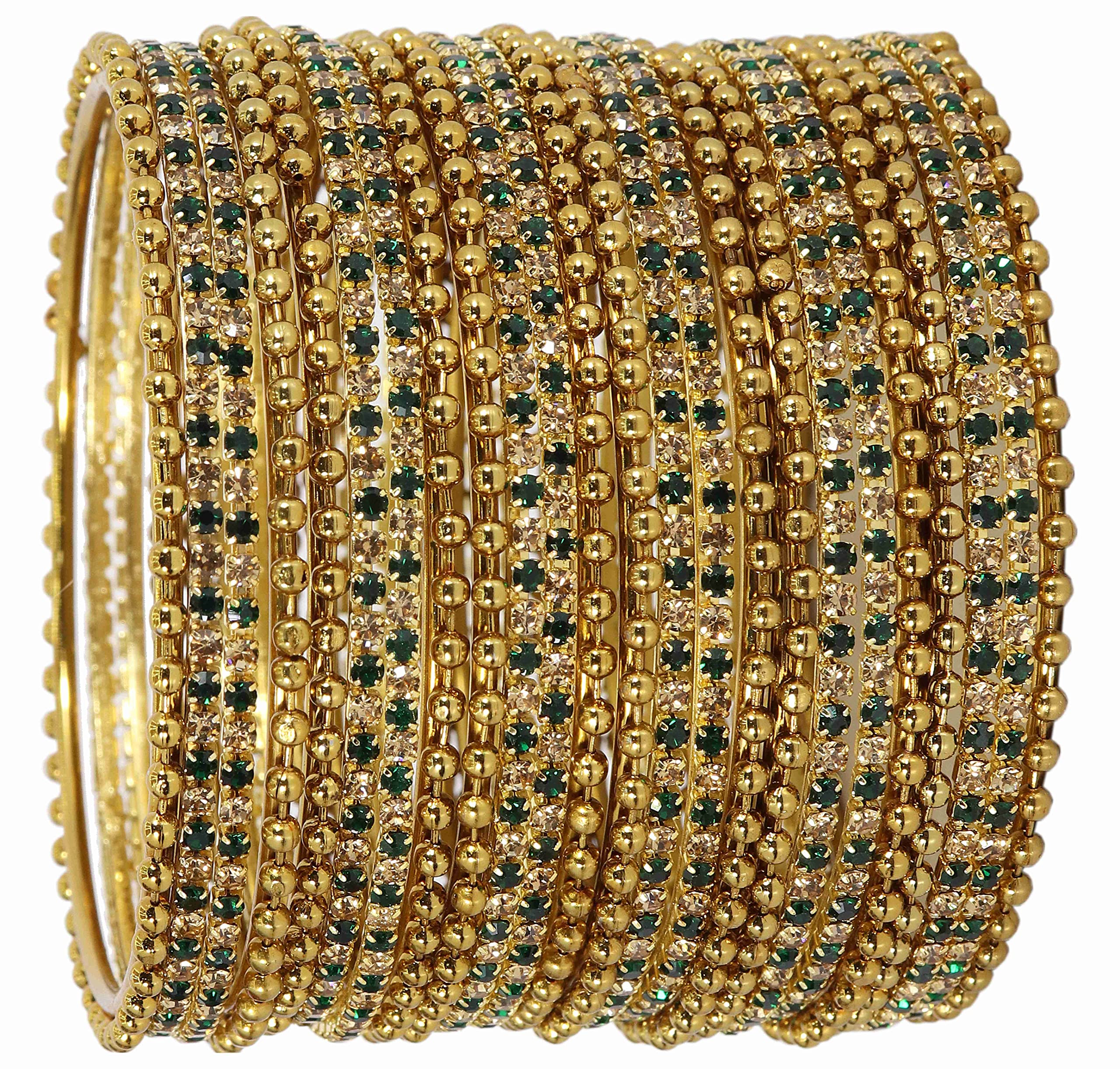 See full amazon price history chart for ZULKA Non-Precious Metal With Base Metal And Zircon Gemstone Studded Ballchain Linked Glossy Finished Bangle Set For women and Girls, (GreenGold_2.4 Inches), Pack Of 24 Bangles ZULKA Non-Precious Metal With Base Metal And Zircon Gemstone Studded Ballchain Linked Glossy Finished Bangle Set For women and Girls, (GreenGold_2.4 Inches), Pack Of 24 Bangles (B0BK1PVN3W) Amazon Price History, Amazon Price Tracker