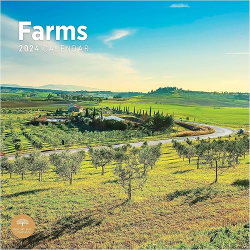 Bright Day - Calendario mensual de pared 2024 Farms, 12 x 12 pulgadas disponible en Yaxa Venezuela