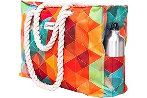 SHYLERO Sandproof and Waterproof Beach Bag with Ample Pockets