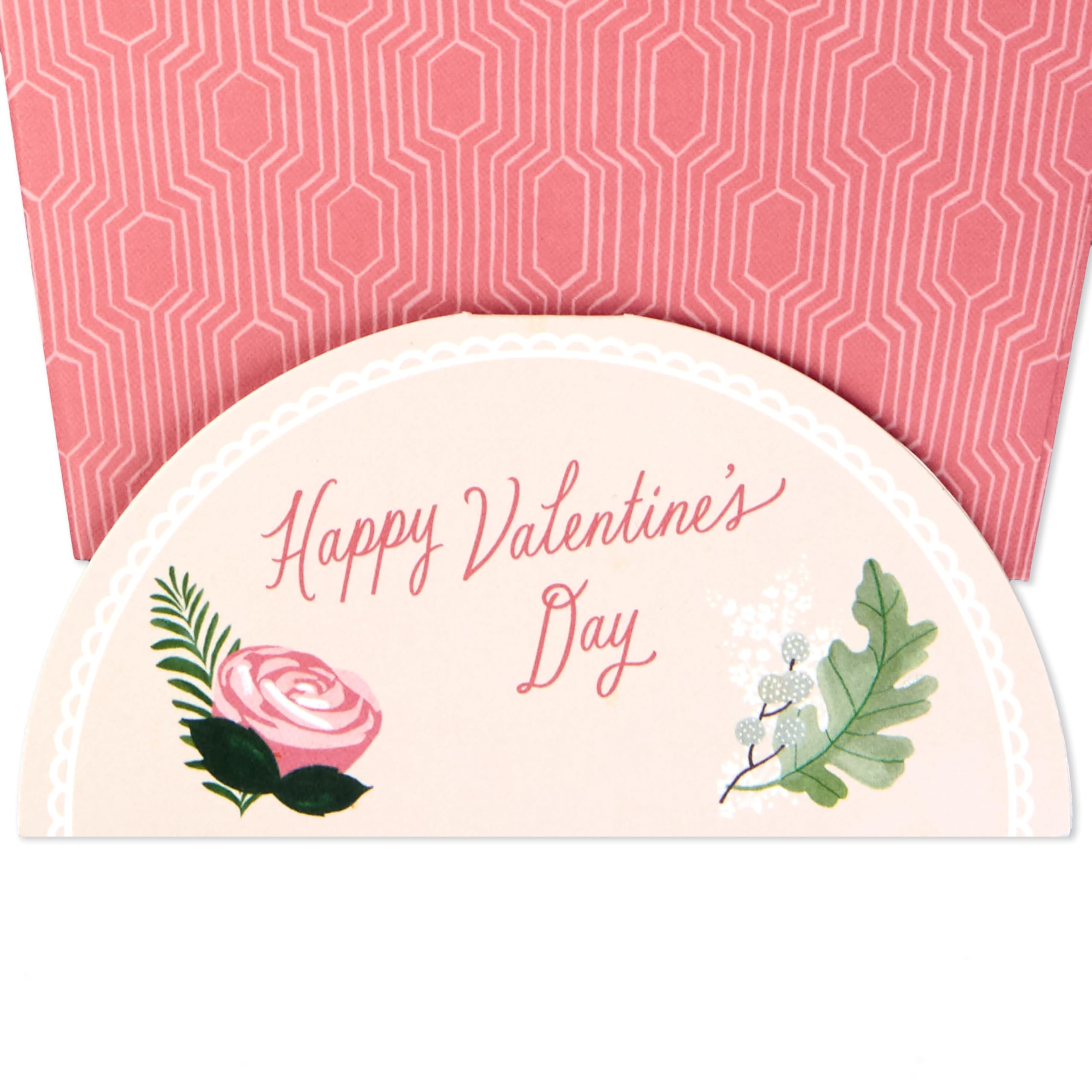 Hallmark Valentines Day Pop Up Card, Bouquet of Pink Flowers (Happy Heart) Paper Wonder 3D Card