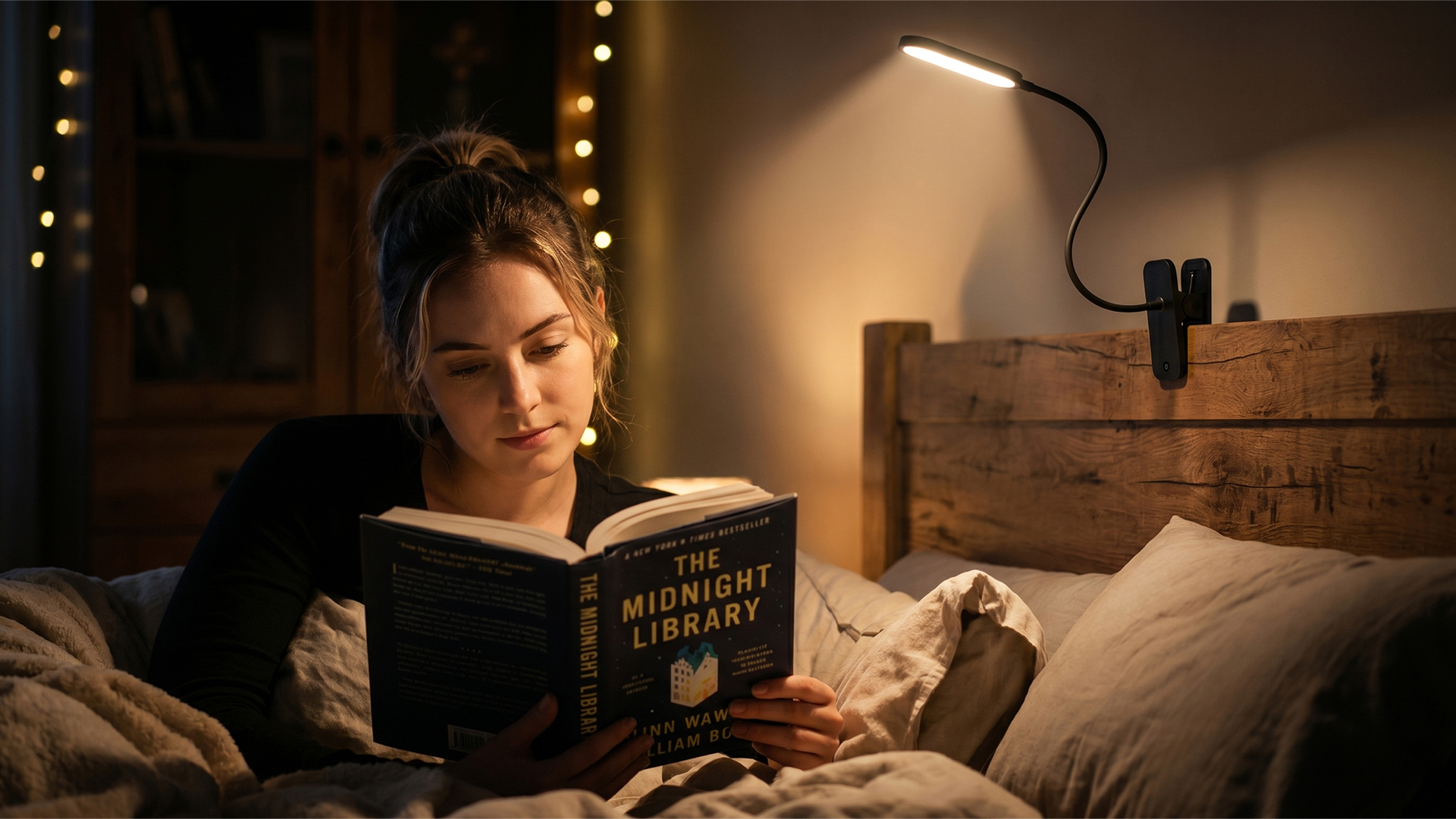 Image of Honeywell Clip On Reading Light, Rechargeable Gooseneck CRI95 4000K Dimming