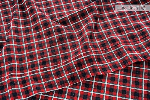 Miniatura 87 de LANE LINEN Sábanas de franela de algodón tamaño King, cepilladas para mayor suavidad, juego de sábanas ligeras tamaño King 100% algodón, sábanas