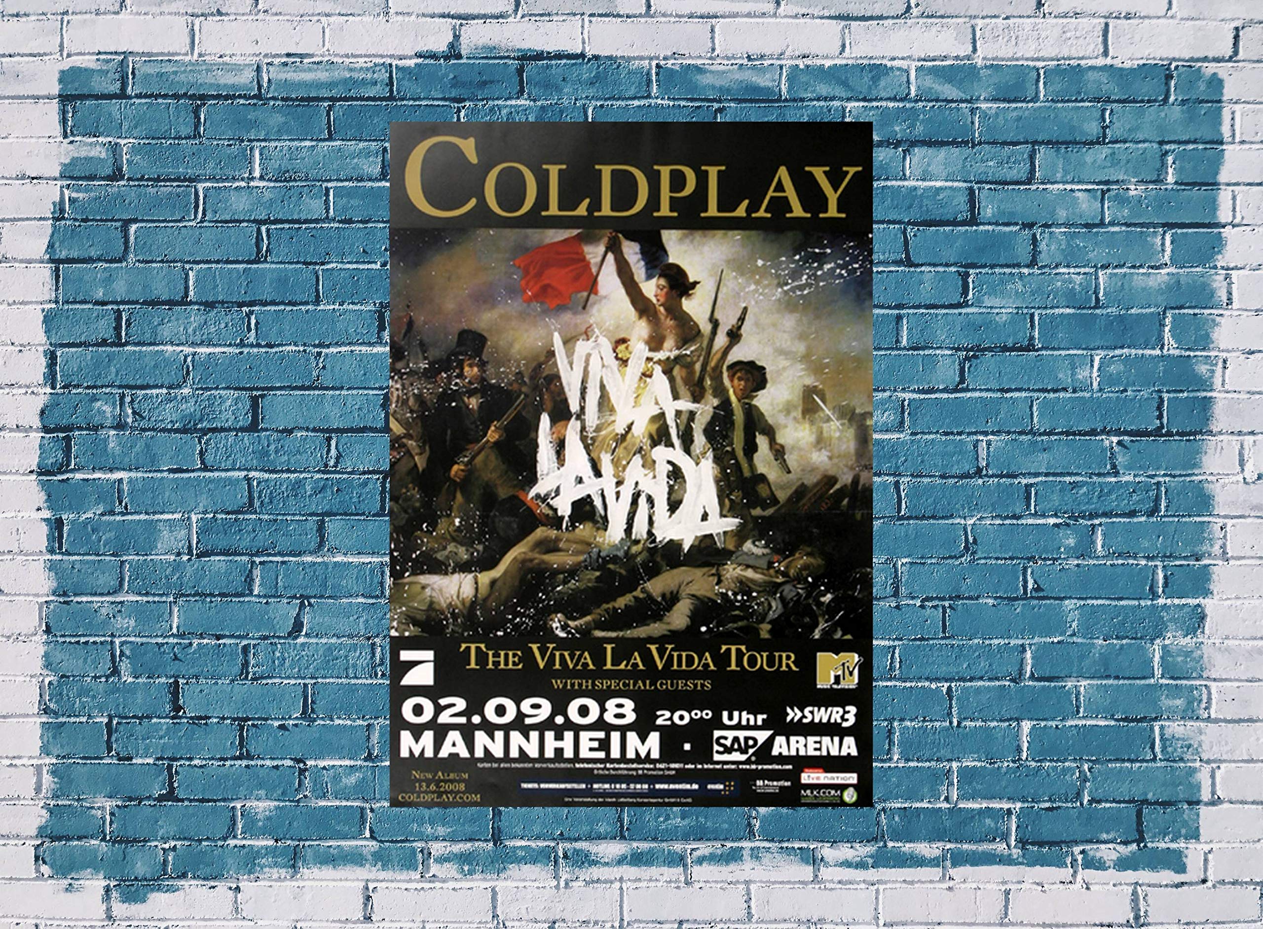 Coldplay - Mannheim, Mannheim 2008 » Konzertplakat/Premium Poster | Live Konzert Veranstaltung | DIN A1 «