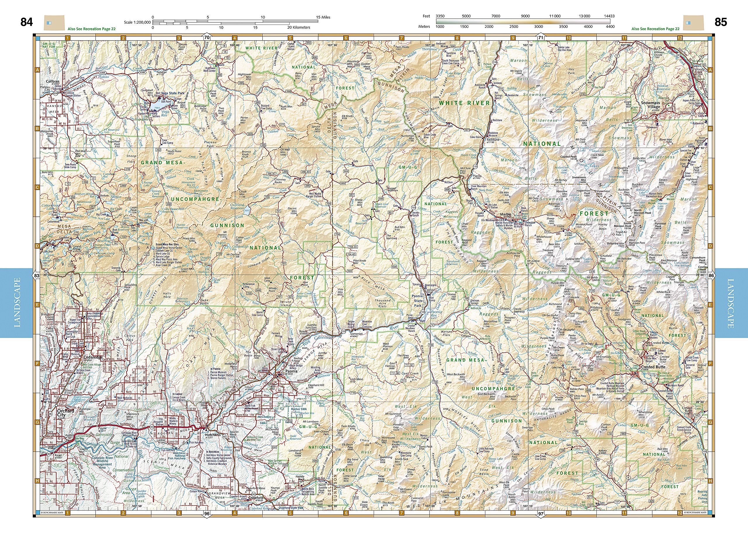 Benchmark Colorado Road & Recreation Atlas, 3rd Edition: State Recreation Atlases (Benchmark Atlas) [Idioma Inglés]