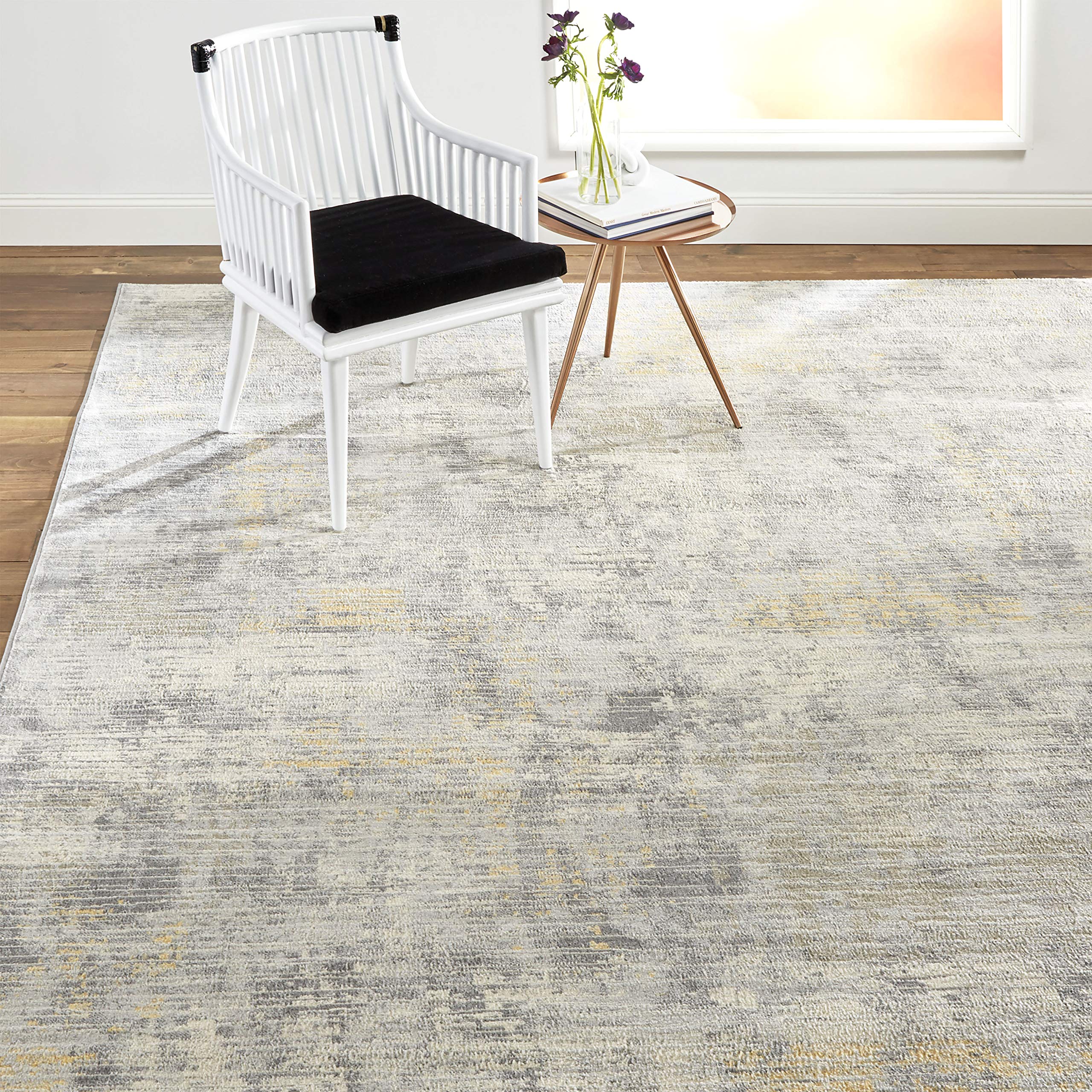 Home Dynamix Melrose Lorenzo Area Rug, 7'10"x10'2" Rectangle, Gray/Yellow