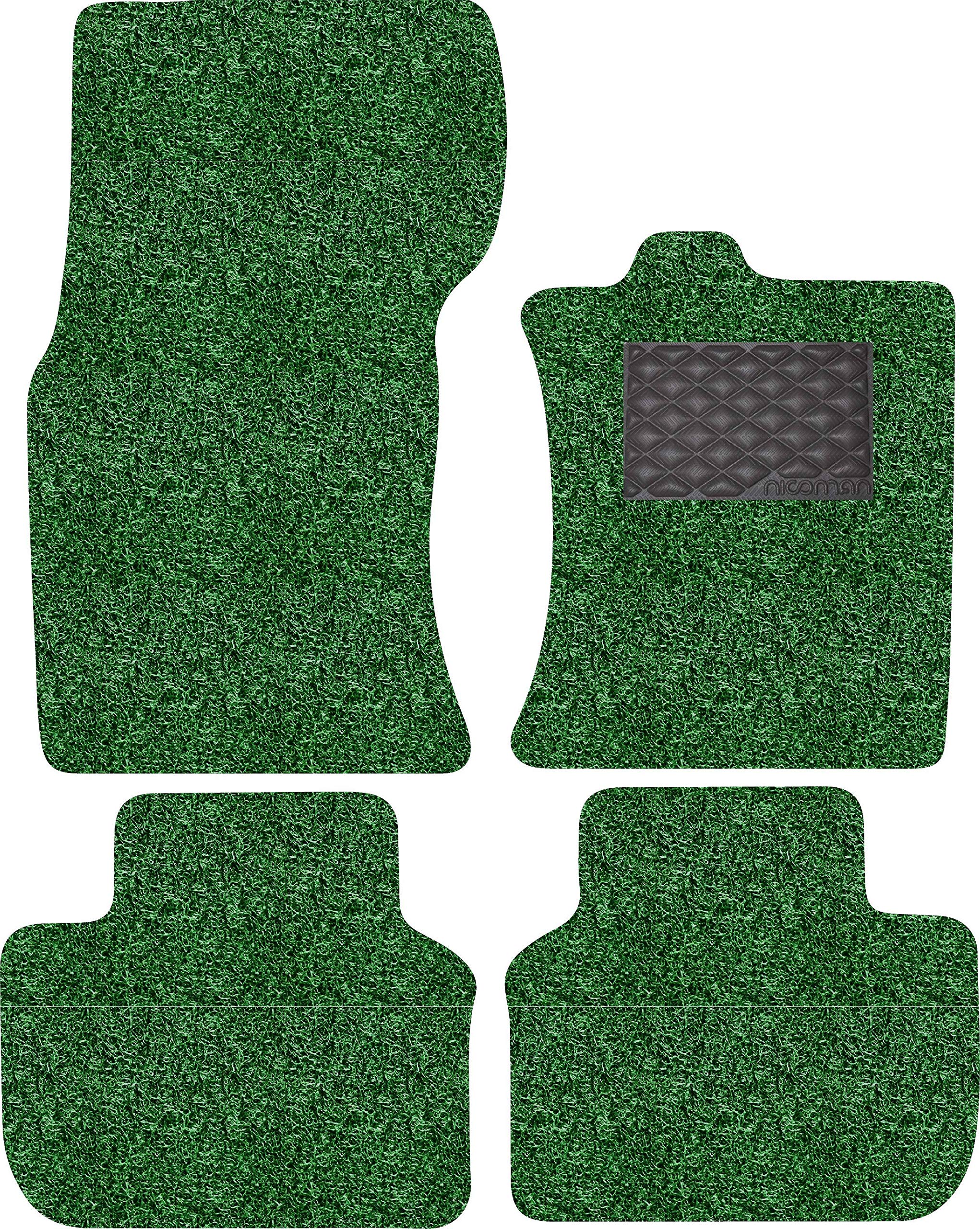 Nicoman Spaghetti All-Weather Fully Tailored Car mats Fit【2016-2019 XF Saloon/Estate X260 】(Full Set 4-Piece,Green)