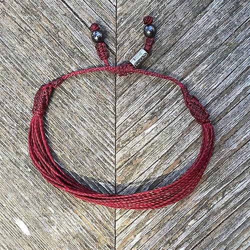 Miniatura 2 de Burgundy Awareness Bracelet for Multiple Myeloma Meningococcal Meningitis Sickle Cell Anemia William Syndrome Custom Sized for Men Women Children by