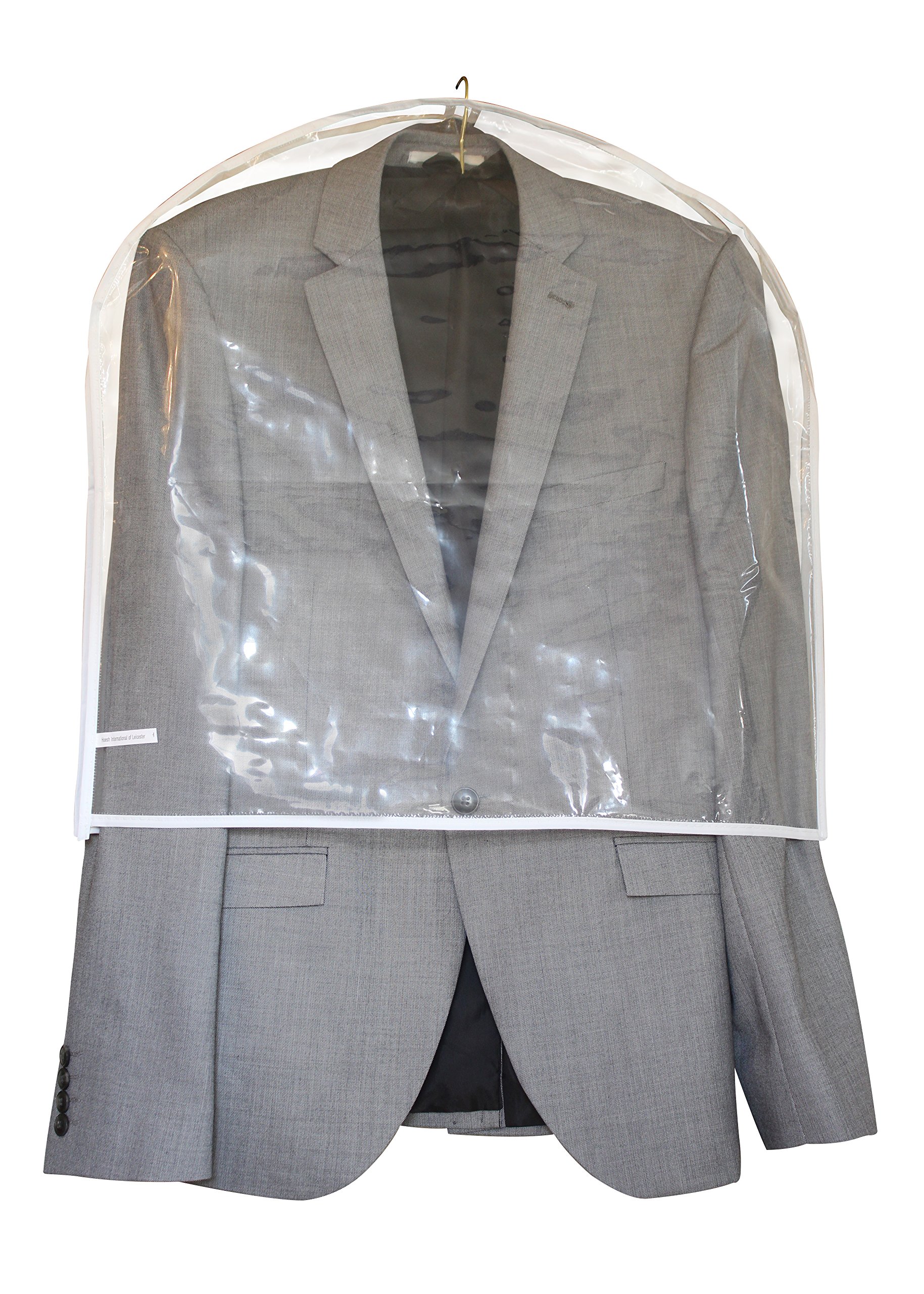 Simpson & Ruxton Clear Large Shoulder Garment Covers Pack Of 10 - Protect Against Dirt/Dust/Moth Damage