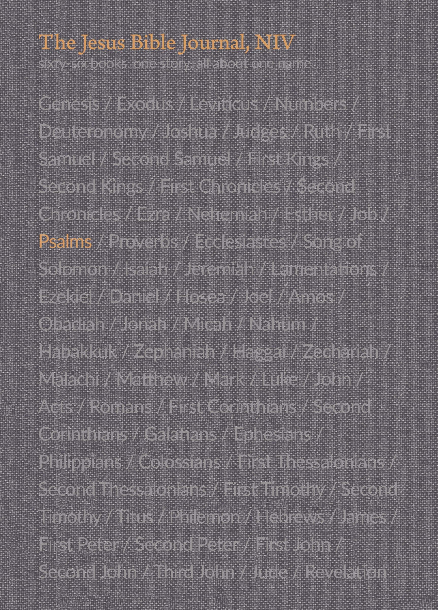 The Jesus Bible Journal, Psalms, NIV, Paperback, Comfort Print