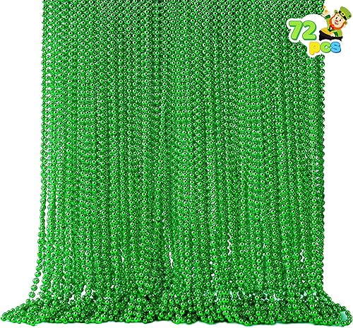 JOYIN 36 Pcs St Patricks Day Green Necklaces for Party Supplies Necklace Dressing-up Accessories For Women Men Girls Boys