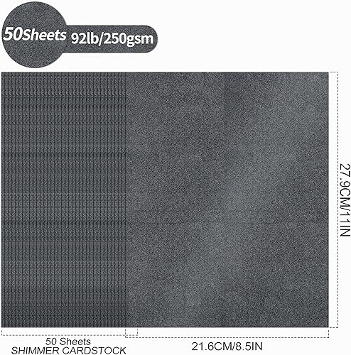 Miniatura 10 de Papel de cartulina blanco brillante, 25 hojas de papel perlado de 92 libras para manualidades, cartulina brillante de doble cara para proyectos de