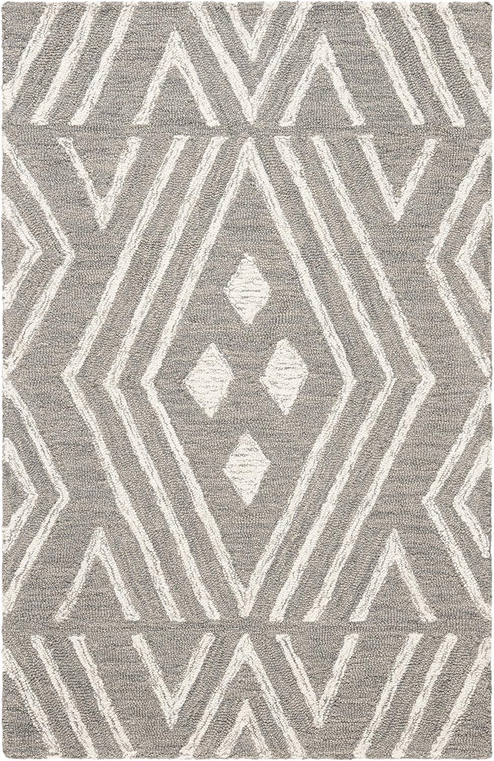 SAFAVIEH Micro-Loop Collection Runner Rug - 2'3" x 7', Navy & Blue, Handmade Boho Moroccan Wool, Ideal for High Traffic Areas in Living Room, Bedroom (MLP609N)