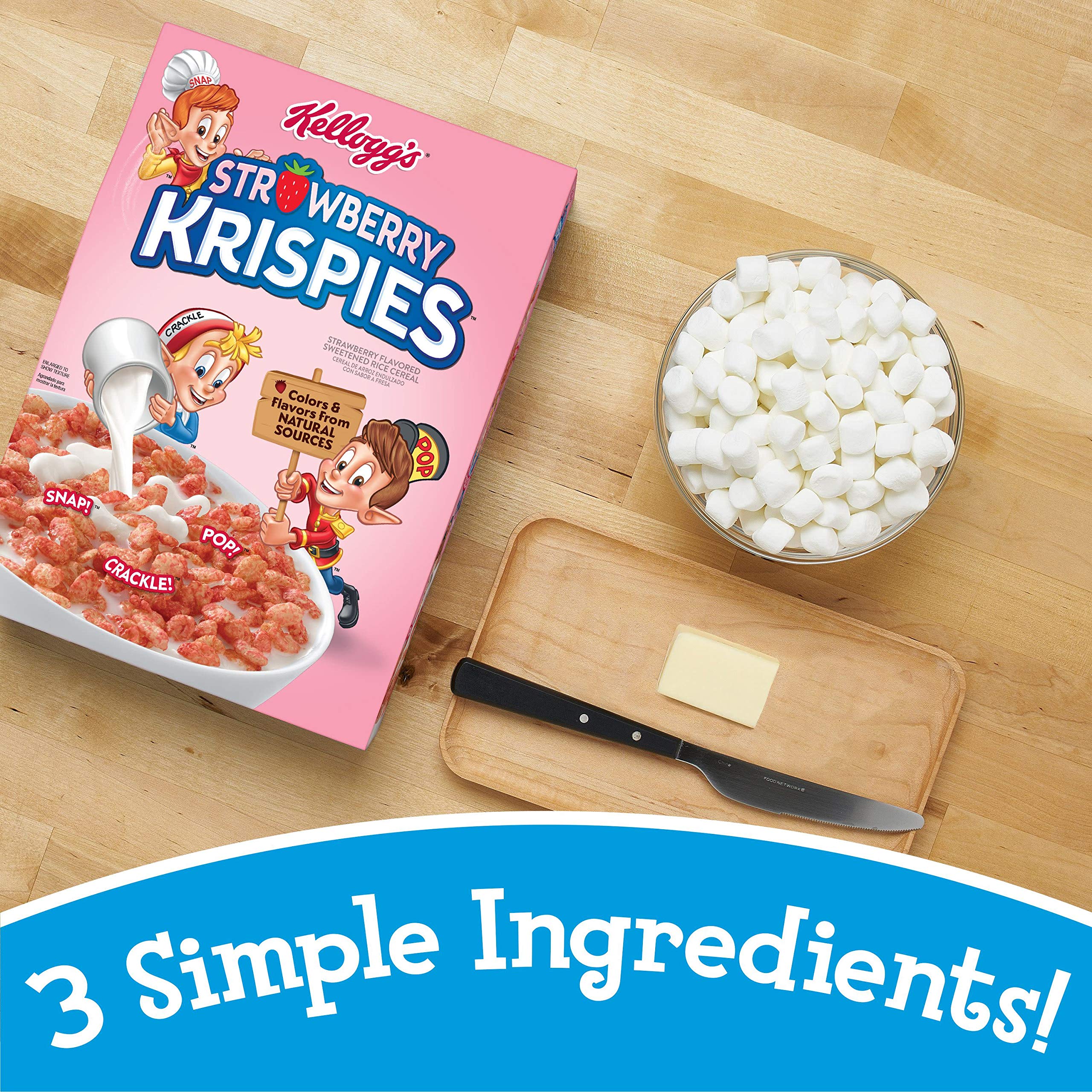 Buy Rice Krispies Kellogg's Strawberry Krispies, Breakfast Cereal, A