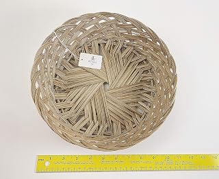 CalCastle Round Gift Baskets, Woven Bread Roll Baskets, Food Serving Baskets, Natural Coco Midrib Material (10" - 1 PC)
