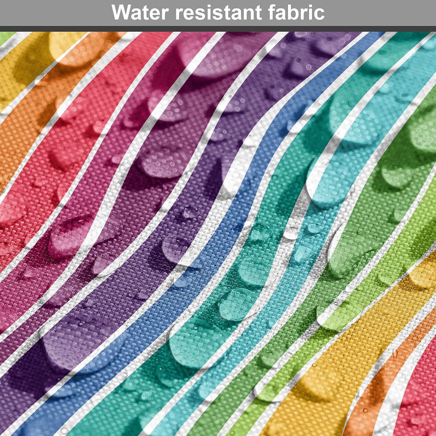Ambesonne Rainbow Fabric by The Yard, Colorful Swirls Vertical Waves Rhythmic Design Cheerful Funky Retro Graphic, Decorative Fabric for Upholstery and Home Accents, 3 Yards, Yellow Purple