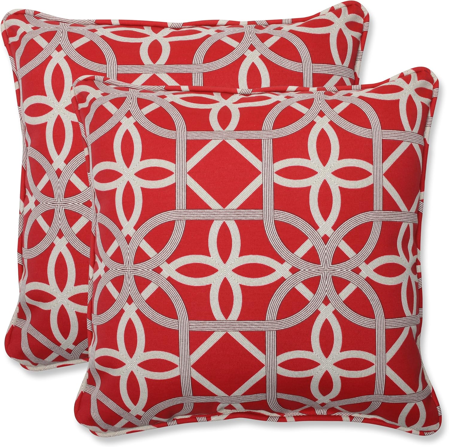 Pillow Perfect Outdoor Keene Cherry Throw Pillow, 18.5Inch, Set of 2 Home & Kitchen