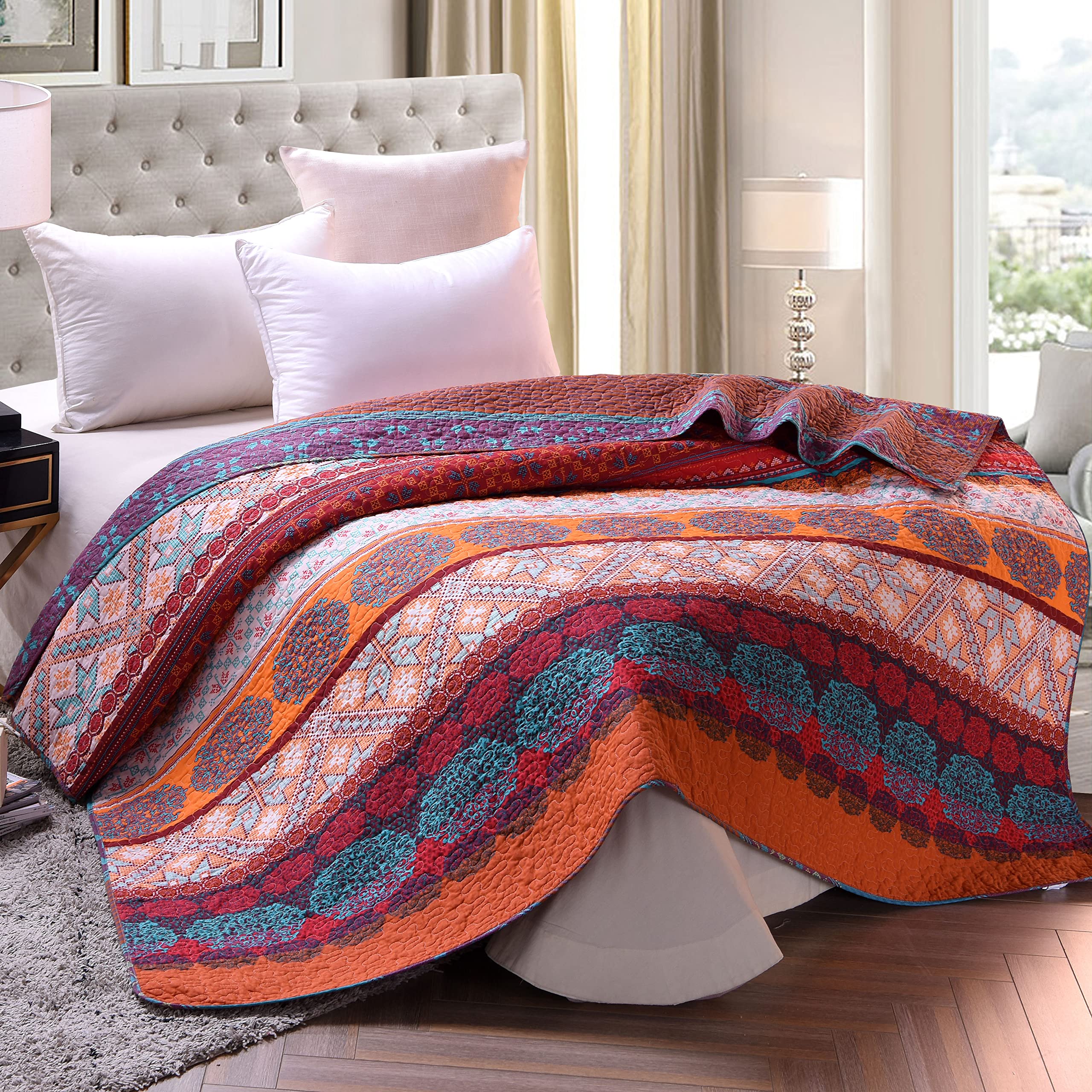 bed quilted throws