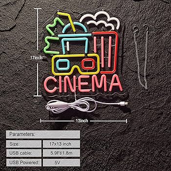 Amazon.co.jp: ZODZ シネマネオンサイン、映画タイムナイト