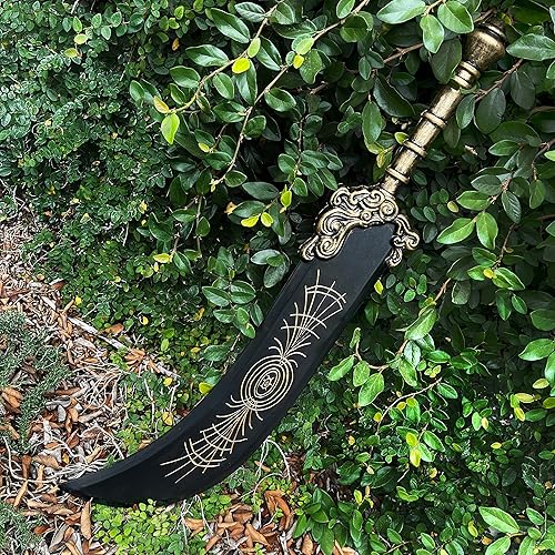 Miniatura 6 de Starscourge - Anillo de anciano con espada colosal de espuma de 41 pulgadas para cosplay y disfraz de Halloween, color dorado, Oro