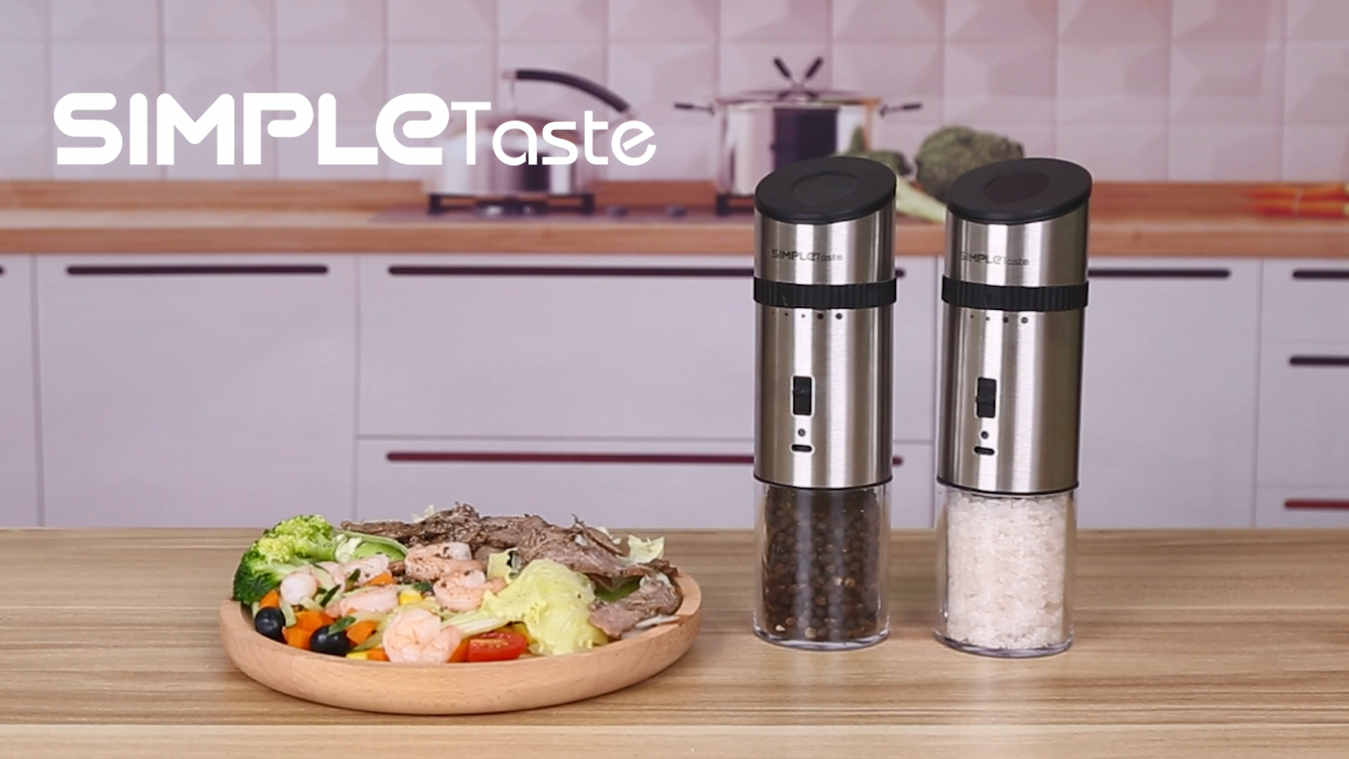 Macinapepe In Legno Ghazpmuk - Set 2 Pezzi Con Macinino Regolabile In Ceramica - Foto 6